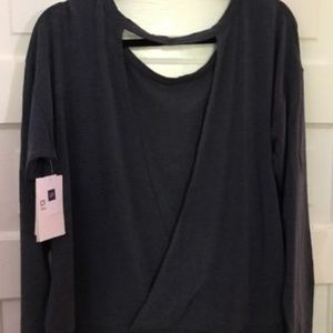 GAPFIT BREATHE Indigo Cutout Long Sleeve Backless